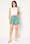 Women Allover Print Belted Basic Shorts, Multicolor - 2