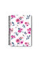 Watercolor Themed Flowers Design Wire Spiral A5 Unlined 4-Piece Souvenir, Memory, School Notebook Set - 2