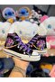 Demon Hunter Huntrix Printed Lilac Lace-Up Sneaker with Beads and Charms