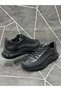 Black Genuine Leather Rubber Laced Sports Shoes - 3