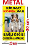 There Is a Dog Not on a Leash Warning Sign 20X30 Double-Sided Printing on the Back.