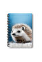 Hedgehog Winter Themed Design Wire Spiral A5 Squared 4-Piece Souvenir, Memory, School Notebook Set - 2