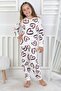 Girls' Heart-Patterned 100% Cotton Pajama Set Stylish Design Comfortable Wear - 3
