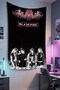 Black Pink Wall Hanging – Music Themed, High-Quality Fabric, Tapestry Wall Carpet
