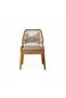 Victoria Semi Acacia Wood Outdoor Dining Chair Set of 2 | Rope Woven Patio Chair with Cushioned Seat | Weather-Resistant Garden & Balcony Chair | 87 x 61 x 55 CM