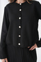 Women's Pleated Skirt Sweater Buttoned Suitable for Hijab Knitted Sweater Skirt Jacket Set - 4