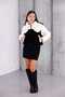 Trend Women's Cream Brown Plush Jacket |   Winter Crop Short Zippered High Collar Coat
