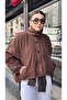 Coffee brown textured puffer jacket - 3