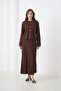 Women's Pleated Skirt Sweater Buttoned Suitable for Hijab Knitted Sweater Skirt Jacket Set - 6