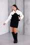 Trend Women's Cream Brown Plush Jacket |   Winter Crop Short Zippered High Collar Coat - 2