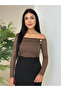 Women's Clothing Asymmetrical Collar Button Accent Piece Laced Blouse