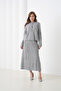 Women's Pleated Skirt Sweater Buttoned Suitable for Hijab Knitted Sweater Skirt Jacket Set - 3