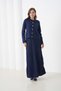 Women's Pleated Skirt Sweater Buttoned Suitable for Hijab Knitted Sweater Skirt Jacket Set - 5