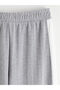 Lcw Kids Gray Polo Neck Striped Girls' Sweatshirt and Leggings - 8