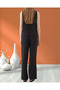 Women's Oversized Lyocell Fabric Button and Zipper Closure Wide Leg Trousers - 5