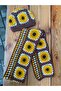 Sunflower Pattern Scarf-Beanie Set - 4