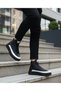 Lace-Up Parachute Fabric White Detailed Men's Sports Boots Black (Black Sole) - 7