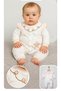 Flower-Detail Embroidered Baby Girl Romper