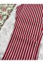 Green Floral and Burgundy Striped Plus Size 2-Piece Pajama Bottoms - 4