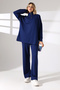 Women's Stand-Up Collar Half-Zippered Modal Double Tracksuit Set - 5
