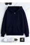 2-Piece Hooded Unisex Zippered Sweatshirt / Cardigan - 2