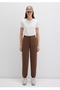 High-Waisted Slim Straight Elasticated Leg Sweatpants - 2