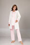 Women's Powder Jacquard Winter Special Design Maternity Pajama Set - 5