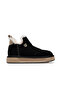 Women's Fur Lined Suede Boots 25K 25K486 Z Black