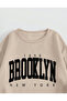 Brooklyn Printed Bottom Top Set Cotton Sports Crew Neck Sweatshirt And Elastic Sweatpants - 4