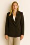 Double-Breasted Women's Blazer Jacket – Regular Fit - Brown