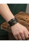4Pcs Leather Bracelet Infinity Antique Bronze Design Adjustable Genuine Leather Bracelet Men Bracelet - 2