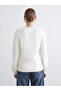 Crew Neck Self Patterned Women's Knitwear Sweater