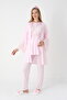 Women's Pink Lace Buttoned Winter Special Design Maternity Pajama Set - 7