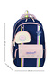 Embroidered Smiling Face Mini Wallet Gift Elementary School Backpack for Girls with Thermal Lunch Box and Pencil Holder - 3