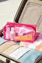Transparent Neon Pink Cosmetic Makeup Bag – Pvc Waterproof Travel Organizer - 4
