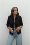 Black Double Zipper Cardigan - 3