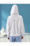 Women's Oversized Zipper Closure Hooded Knitted Cotton Sweat Jacket - 3