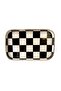 Checkered Black Rectangular Presentation Tray