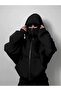 Snow Masked Ninja Unisex Sweatshirt Cardigan 2Strands Thick Fleece - 4
