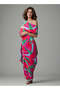 Printed drape dress with belt - 4