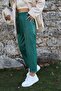 Green 1 Leather Trousers with String Stitch Detail 50715