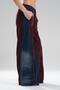 Women's Suede Fabric Paneled Chain Detailed Design Trousers - 6