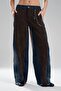 Women's Suede Fabric Paneled Chain Detailed Design Trousers