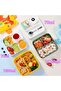 Stainless Steel Lunch Containers 3 Compartments Lunch Box with Bowl Bento Box for Adult Kids - 8