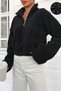 Women's Soft Textured Plush Fleece Sweatshirt