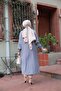 Buttoned Smoked Hijab Tunic 70551Fu - 3