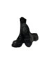 Black Zippered Front Drawstring Comfortable Boots - 4