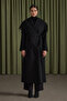 Shawl Collar Coat with Tassel Detail on the Collar - 2