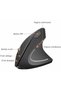 Ergonomic Wireless Vertical Mouse, 6 Buttons, 10m Range, Compatible with All Operating Systems - 6