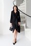 Black Flounce Dress with Tie Detail